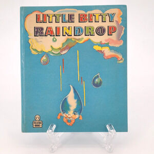 RARE LITTLE BITTY RAINDROP Vintage Children's Whitman Tell-A-Tale Book 1948 VG+